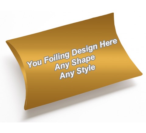 Golden Foiling - Pillow Style Packaging Boxes