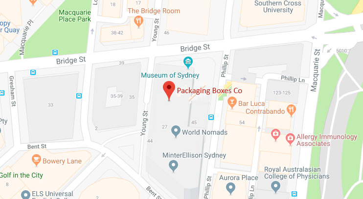 packaging bxoes map